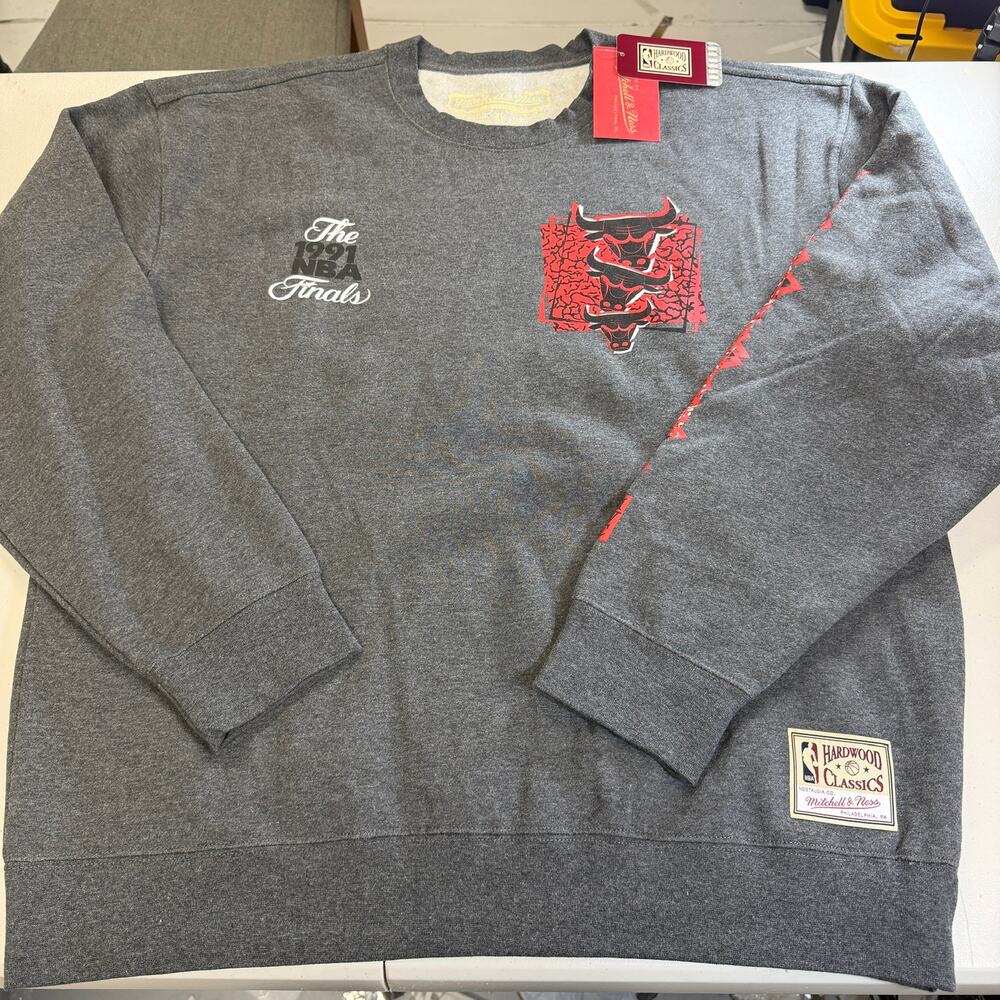 Chicago Bulls Mitchell & Ness Born & Bred NBA Finals Crewneck Sweatshirt XL NWT
